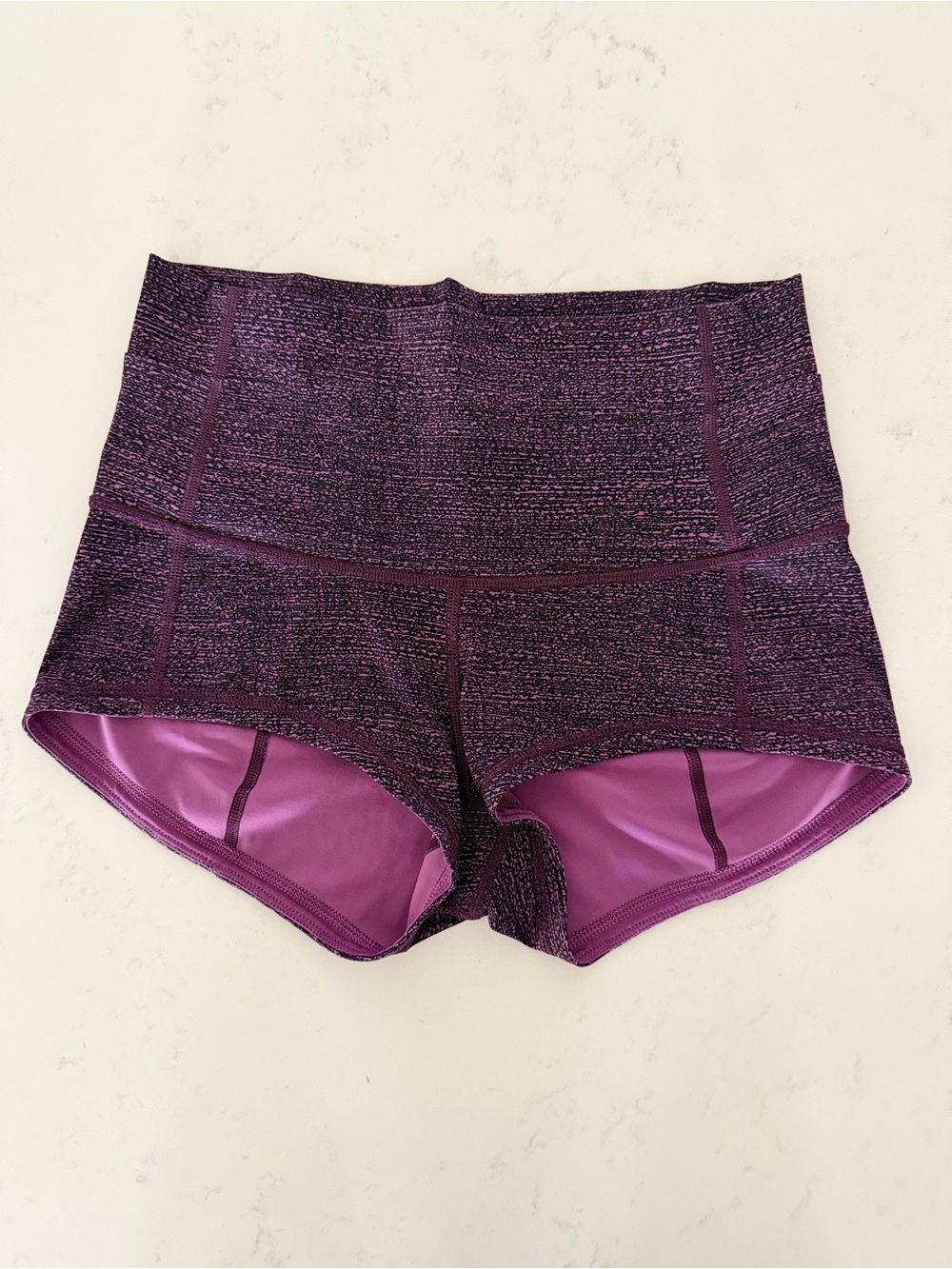 lululemon athletica High-Rise Metallic Plum Bike Shorts